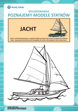 Kolorowanka statki: jacht