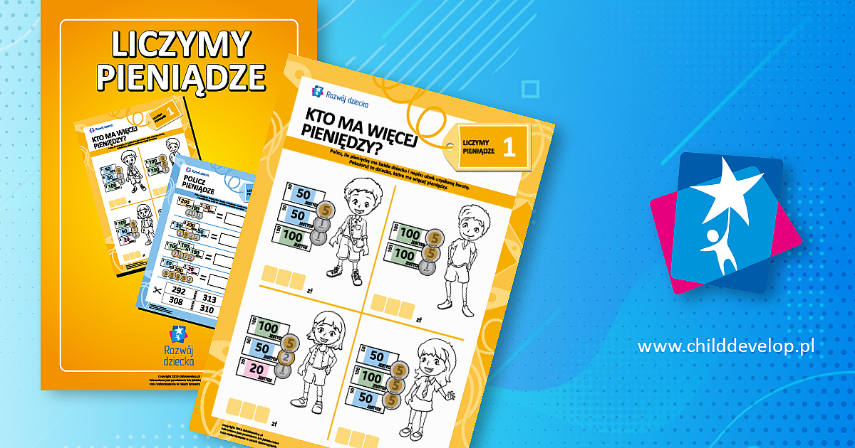 Uczymy się liczyć pieniądze nr 8 – do druku karty pracy Pieniądze dla