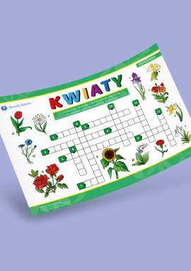 Kwieciasta krzyżówka w obrazkach „Kwiaty”