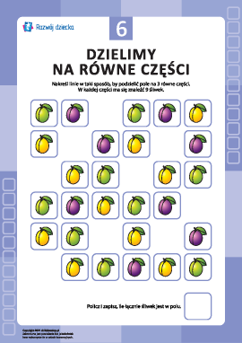 „Dzielimy po równo” nr 6: uczymy się myślenia i liczenia