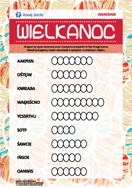 Anagram tematyczny „Wielkanoc”
