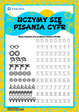 Piszemy cyfry i ćwiczymy motorykę małą