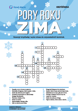 Krzyżówka „Pory roku”: zima
