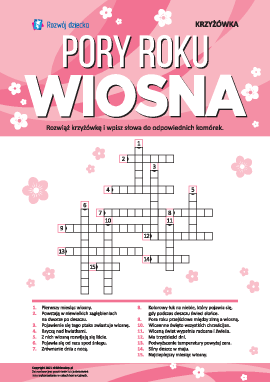 Krzyżówka „Pory roku”: wiosna