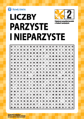Poznajemy liczby parzyste i nieparzyste nr 2
