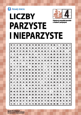 Poznajemy liczby parzyste i nieparzyste nr 4
