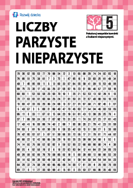Poznajemy liczby parzyste i nieparzyste nr 5
