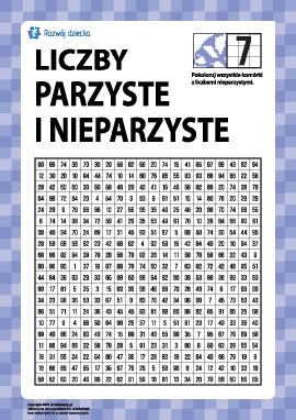 Poznajemy liczby parzyste i nieparzyste nr 7