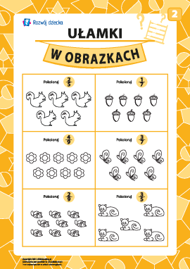 Zadanie ilustrowane „Ułamki w rysunkach” nr 2
