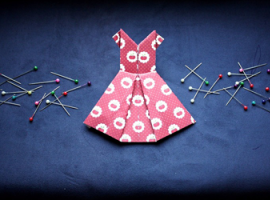 Origami dziewczęce – sukienka o średnim poziomie złożoności