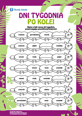 Dni tygodnia po kolei