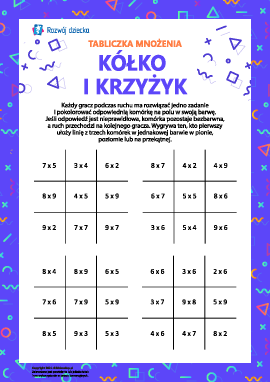 Gramy z tabliczką mnożenia: kółko i krzyżyk