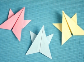 Prosta w wykonaniu gwiazda-origami do twórczości dziecięcej