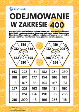 Odejmowanie liczb trzycyfrowych w zakresie 400