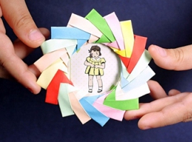 Kolorowa ramka mini z modułów papierowych