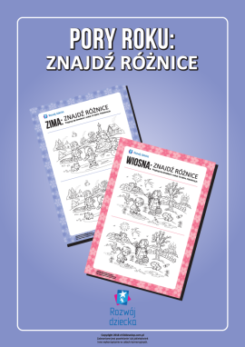 Pory roku: znajdź różnice i pokoloruj