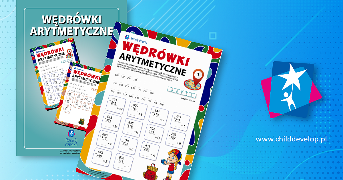 Wędrówki arytmetyczne nr 3: dodawanie i odejmowanie w słupku – do druku