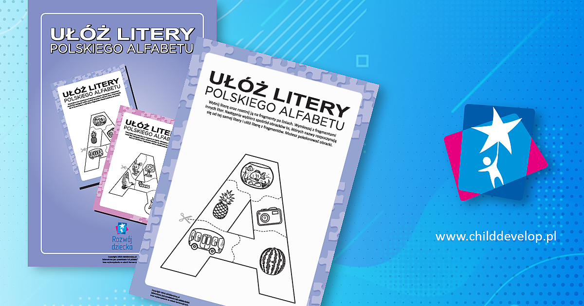 Ułóż literę „K” (polski alfabet) – do druku karty pracy Praca z