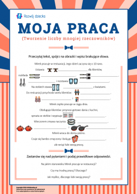 Uczymy się liczby mnogiej rzeczownika: moja praca