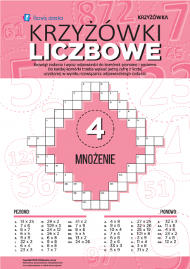 Krzyżówki liczbowe: utrwalamy umiejętności mnożenia