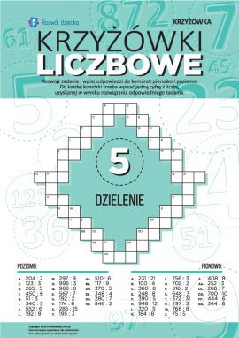Krzyżówki liczbowe: utrwalamy umiejętności dzielenia