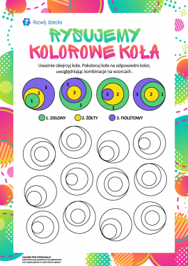 Rozwijamy uwagę kolorując koła
