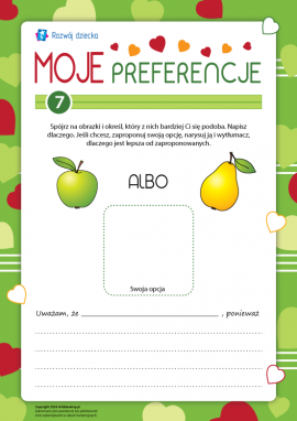 Moje preferencje: jabłko albo gruszka