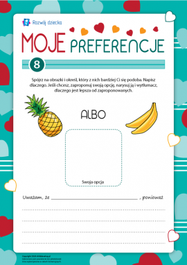 Moje preferencje: ananas albo banan