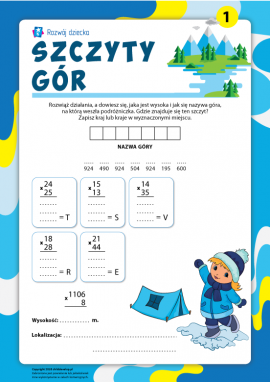 Szczyty gór nr 1: mnożymy w słupku