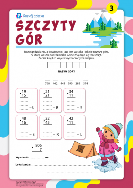 Szczyty gór nr 3: mnożymy w słupku