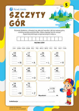 Szczyty gór nr 5: mnożymy w słupku