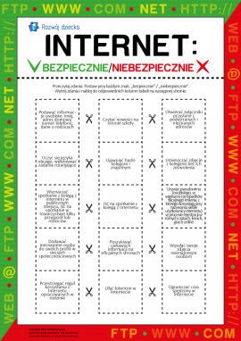Internet: bezpiecznie/niebezpiecznie. Rozwijamy krytyczne myślenie