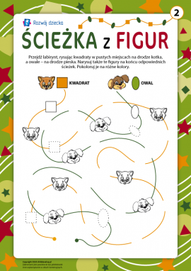 Ścieżka z figur nr 2: kwadrat, owal