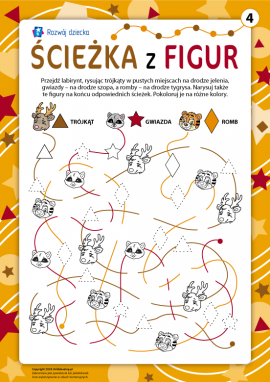 Ścieżka z figur nr 4: trójkąt, gwiazda, romb