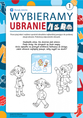 Kolorujemy i uczymy się wybierania ubrania nr 1