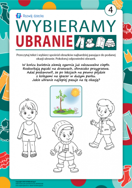 Kolorujemy i uczymy się wybierania ubrania nr 4