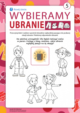 Kolorujemy i uczymy się wybierania ubrania nr 5