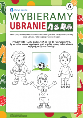 Kolorujemy i uczymy się wybierania ubrania nr 6