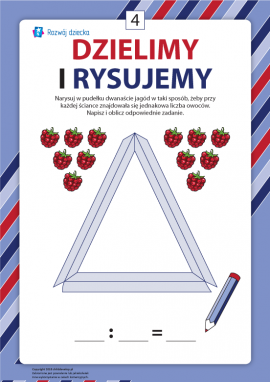 Rysujemy i uczymy się prawidłowego dzielenia nr 4 (w zakresie 20)