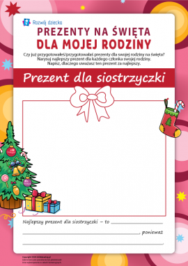 Świąteczne prezenty dla mojej rodziny: prezent dla siostrzyczki