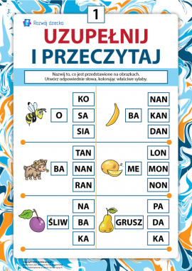 Uzupełnij i przeczytaj nr 1