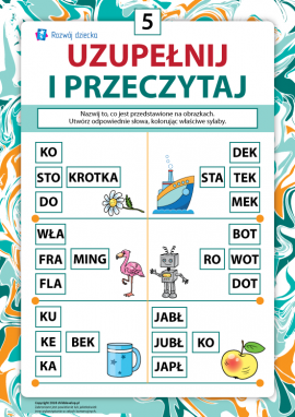 Uzupełnij i przeczytaj nr 5