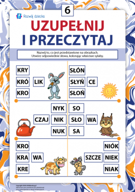 Uzupełnij i przeczytaj nr 6