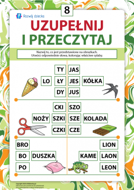 Uzupełnij i przeczytaj nr 8