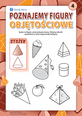 Uczymy się figur objętościowych: stożek