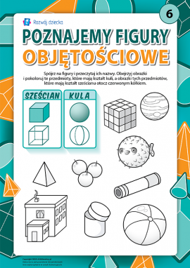 Uczymy się figur objętościowych: sześcian i kula