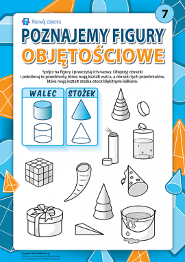 Uczymy się figur objętościowych: walec i stożek