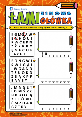 Zimowa łamigłówka: odszyfruj słowa