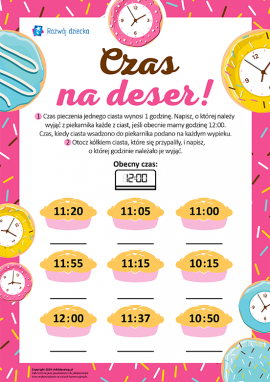 Czas na deser: określamy i liczymy czas