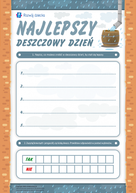 Najlepszy deszczowy dzień: uczymy się pozytywnego myślenia